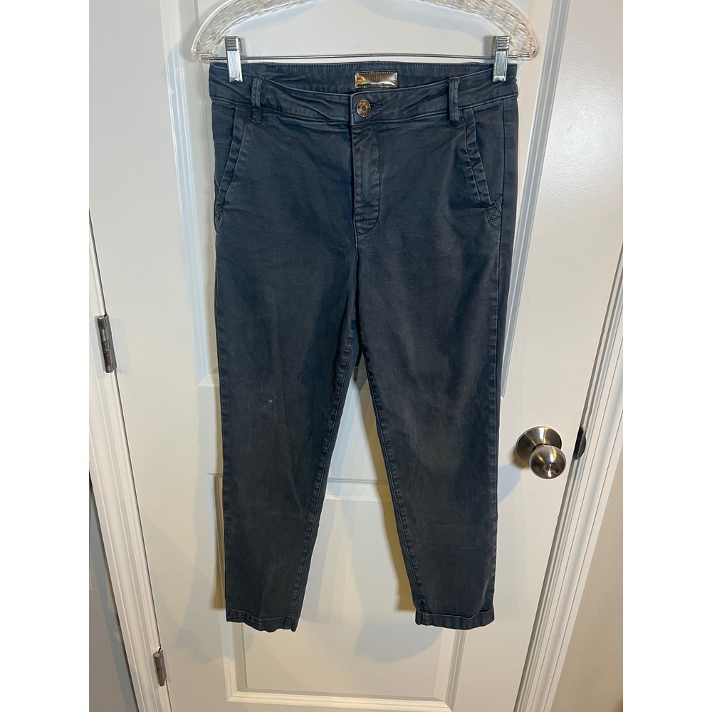 Kut from the Kloth Womens Pants Cuffed Hem Grey Size 4